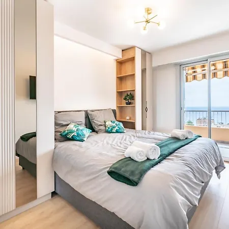 Appartement Baie De Monaco, Vue Mer, Terrasse, Parking Gratuit Beausoleil