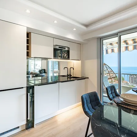Appartement Baie De Monaco, Vue Mer, Terrasse, Parking Gratuit Beausoleil